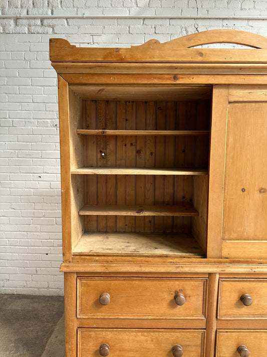 Antique Pine Housekeeper's Cupboard c. 1890