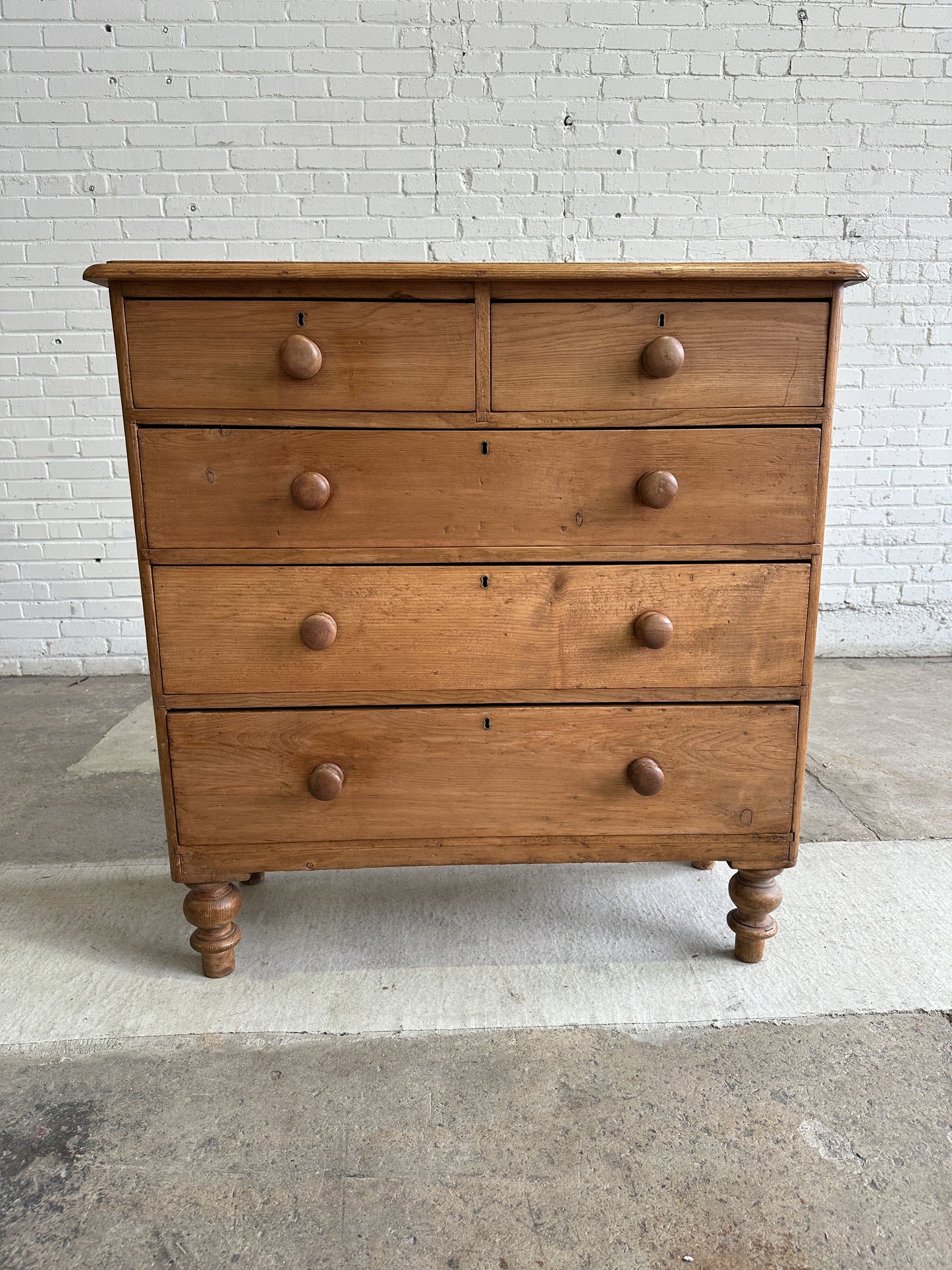 Antique Pine English Chest of Drawers c. 1875