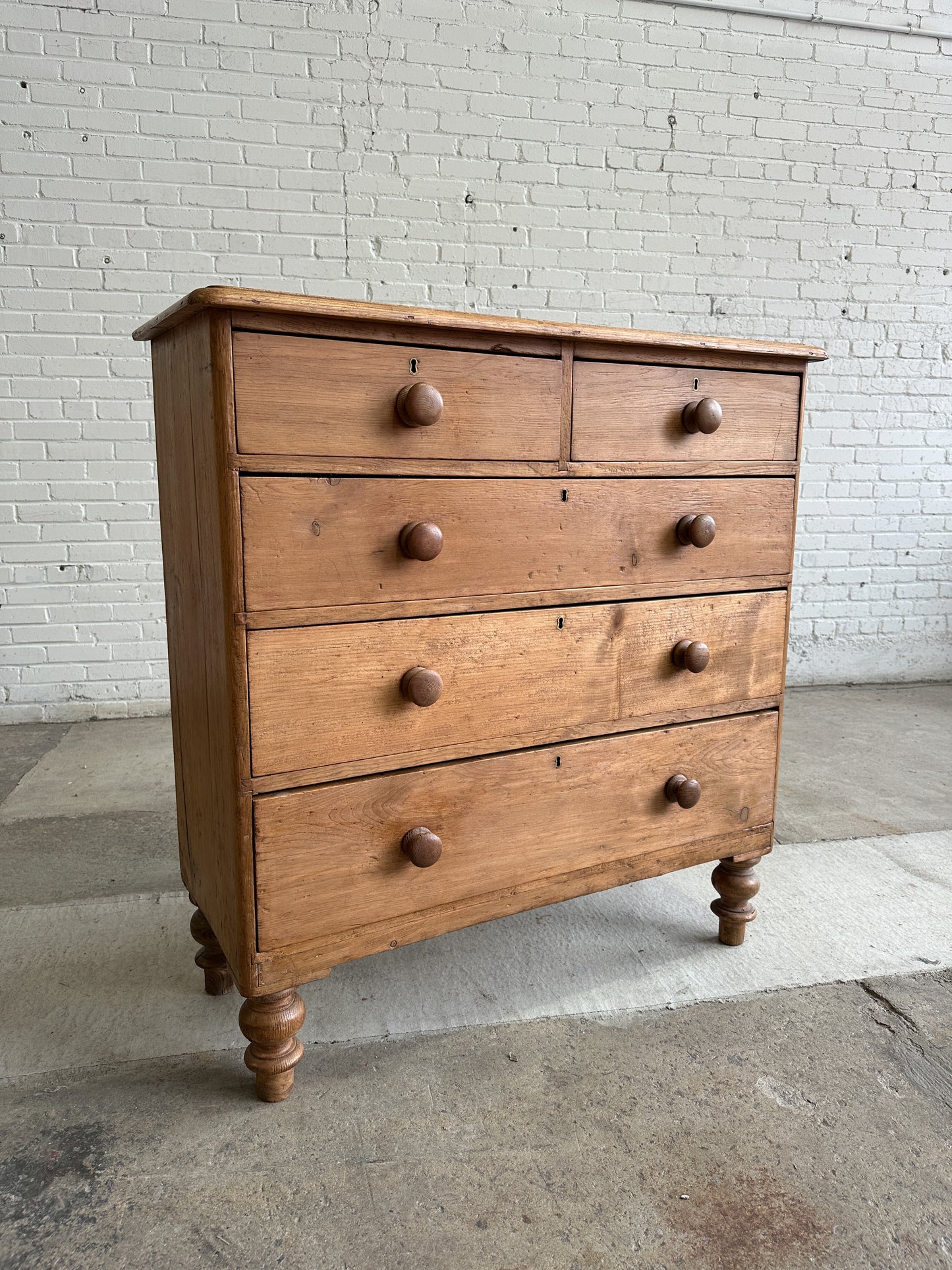 Antique Pine English Chest of Drawers c. 1875