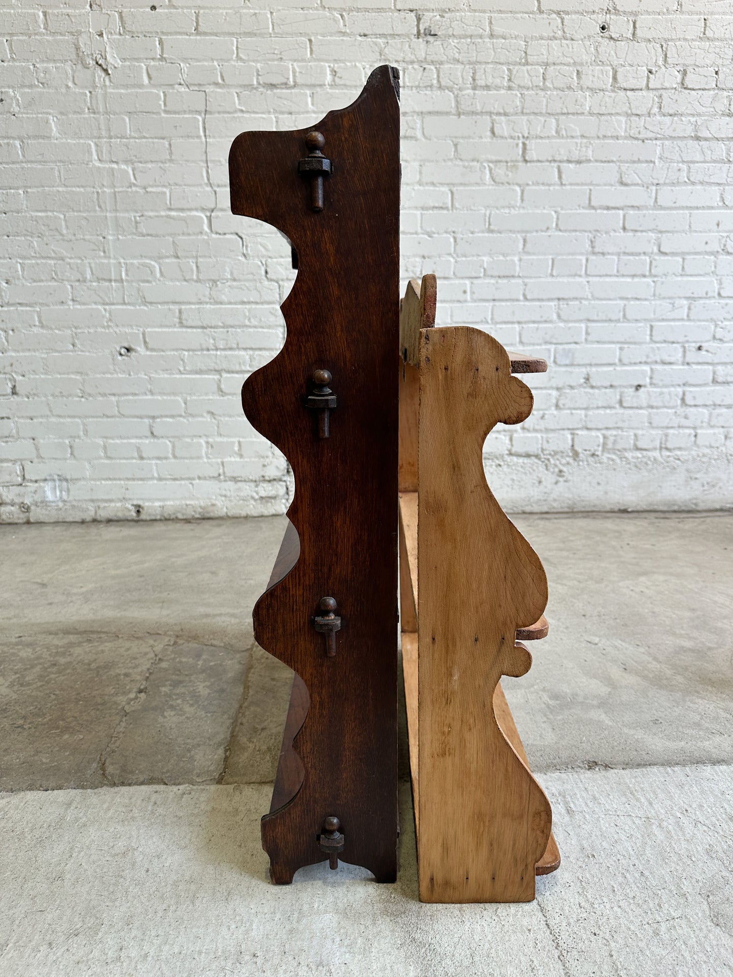 Antique Swedish Pine Wall Shelf c. 1900