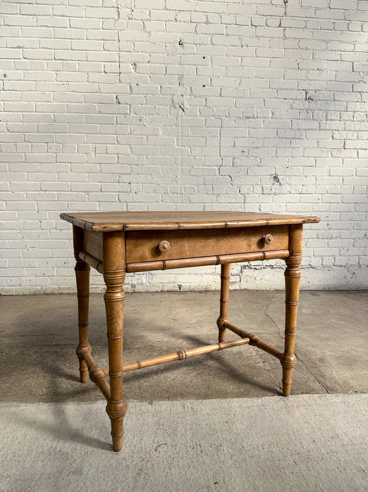 Antique French Faux Bamboo Table c. 1880