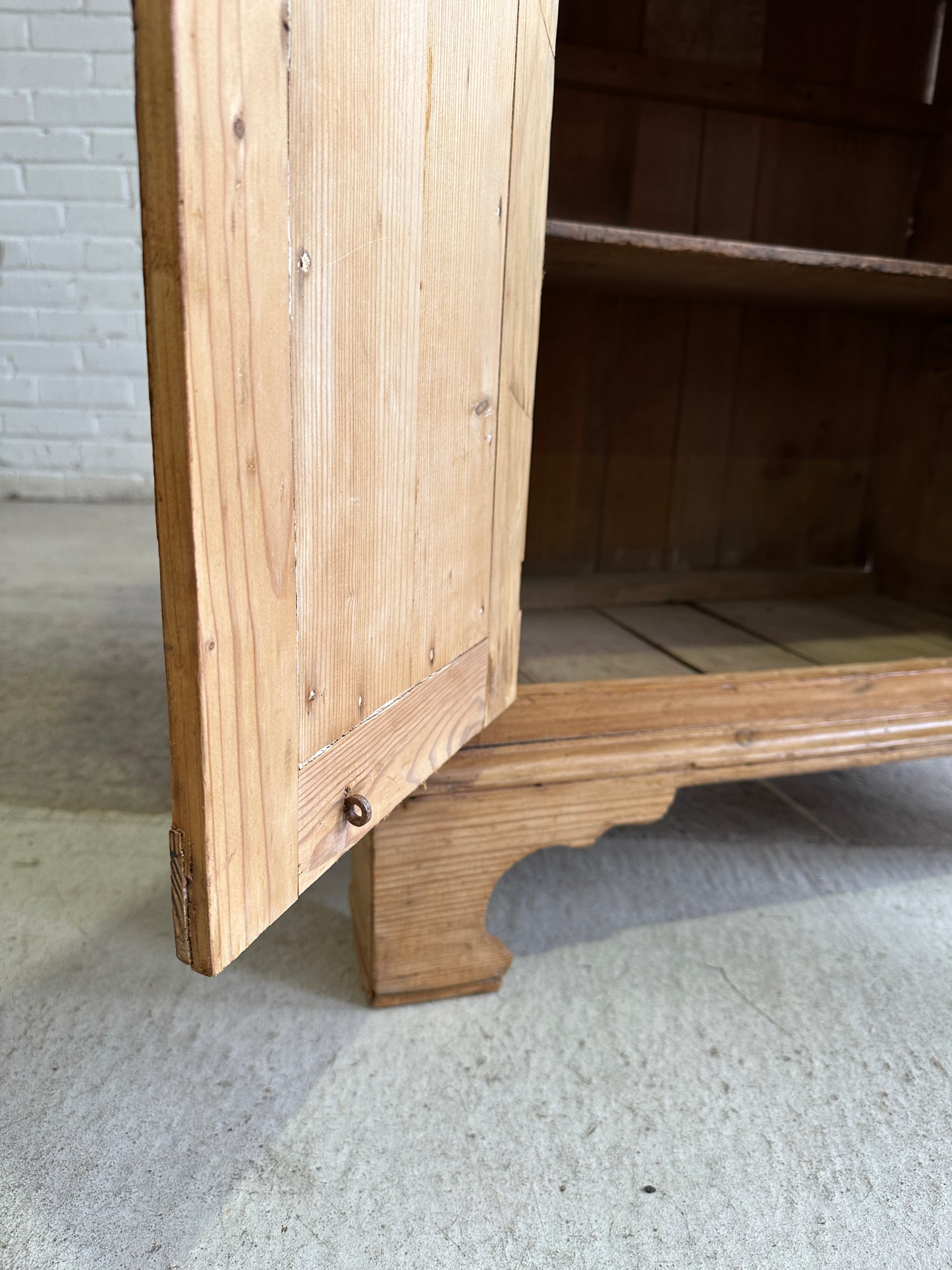 Antique English Pine Single Drawer Cupboard c. 1860