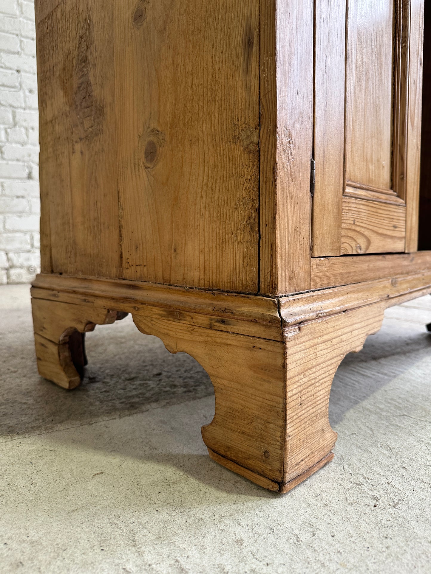 Antique English Pine Single Drawer Cupboard c. 1860