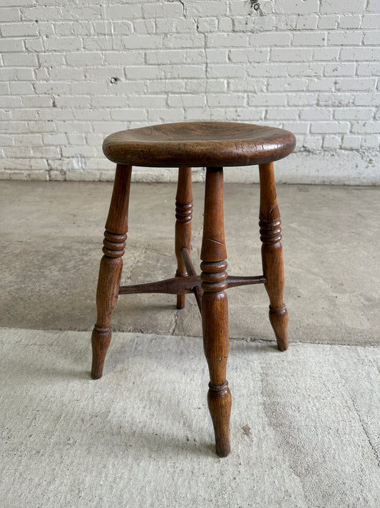 Antique English Elm Stool c. 1880