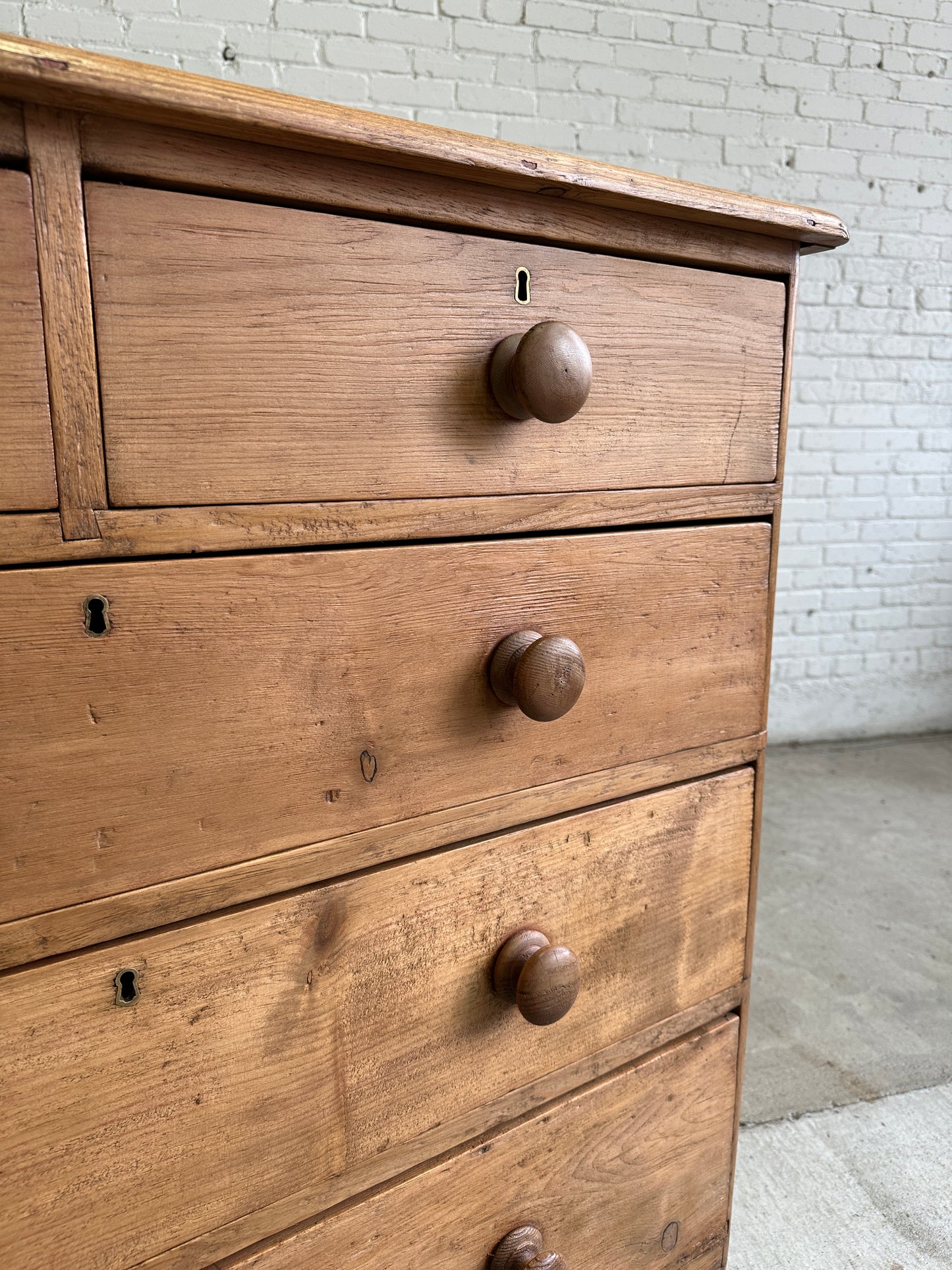 Antique Pine English Chest of Drawers c. 1875