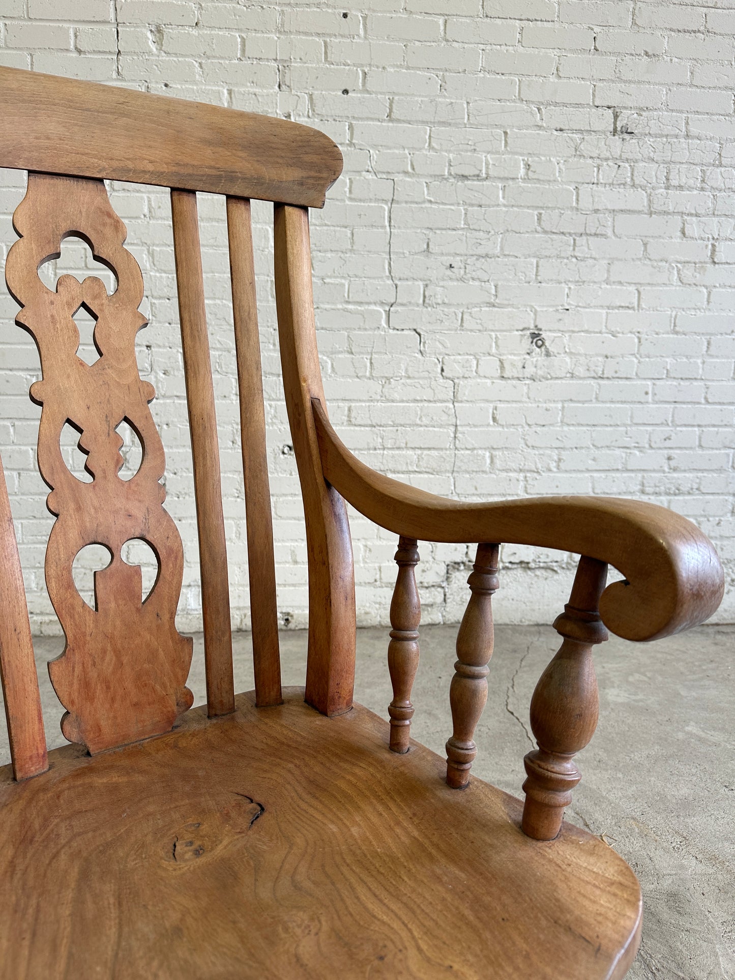 Antique English Grandfather Chair c. 1870