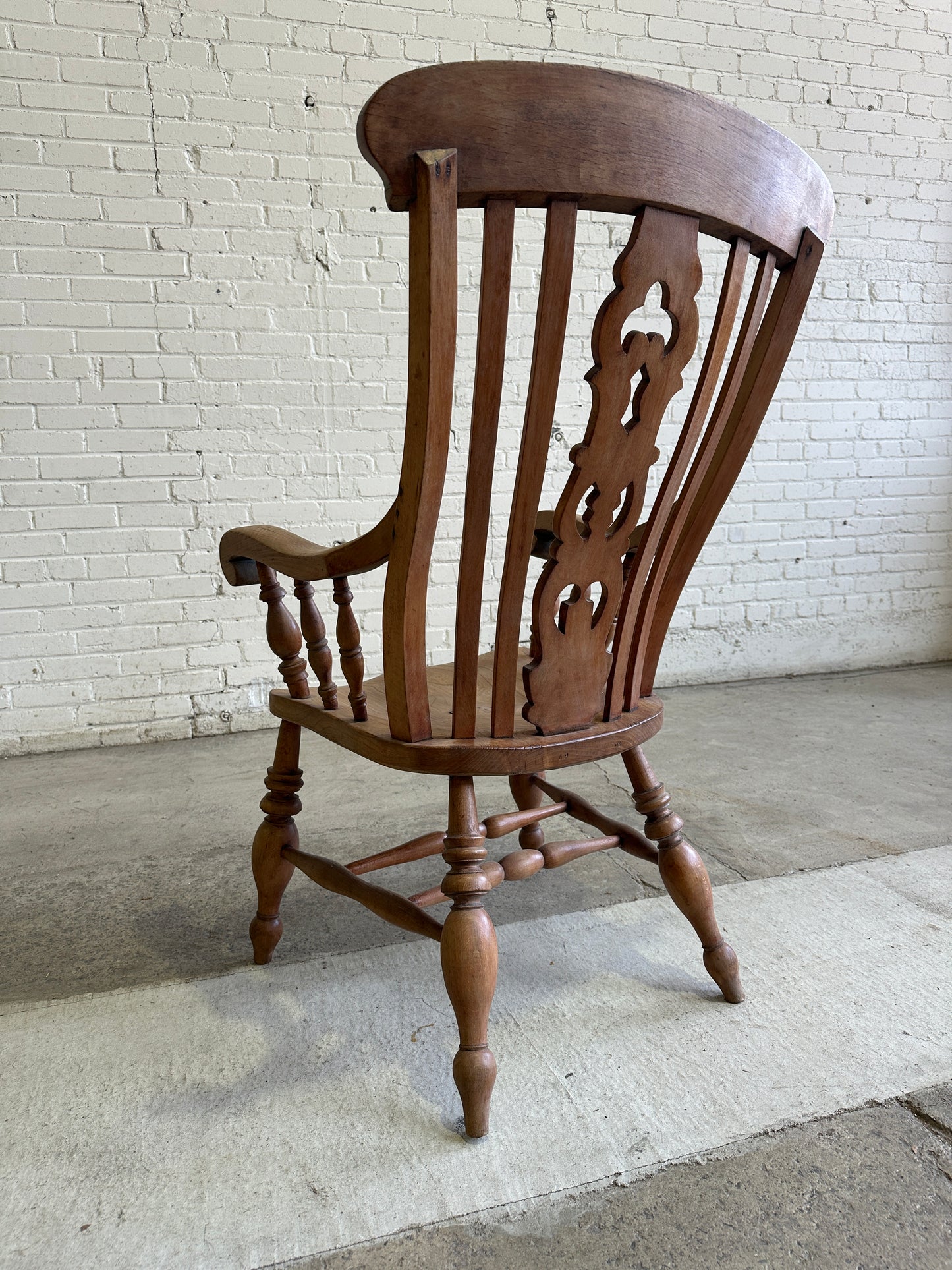 Antique English Grandfather Chair c. 1870