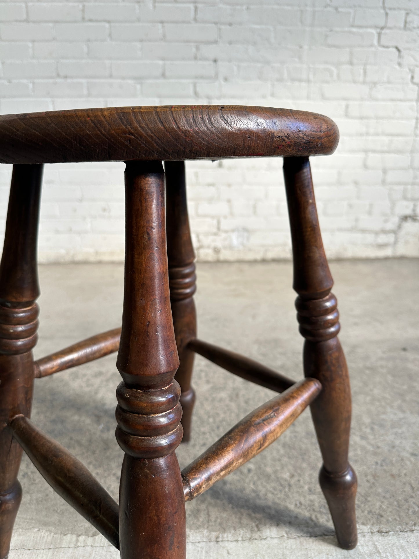 An English Elm Stool c. 1890