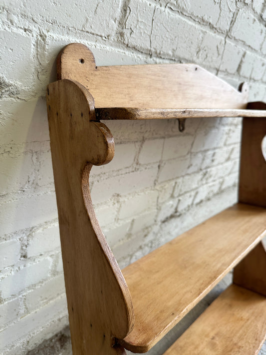 Antique Swedish Pine Wall Shelf c. 1900