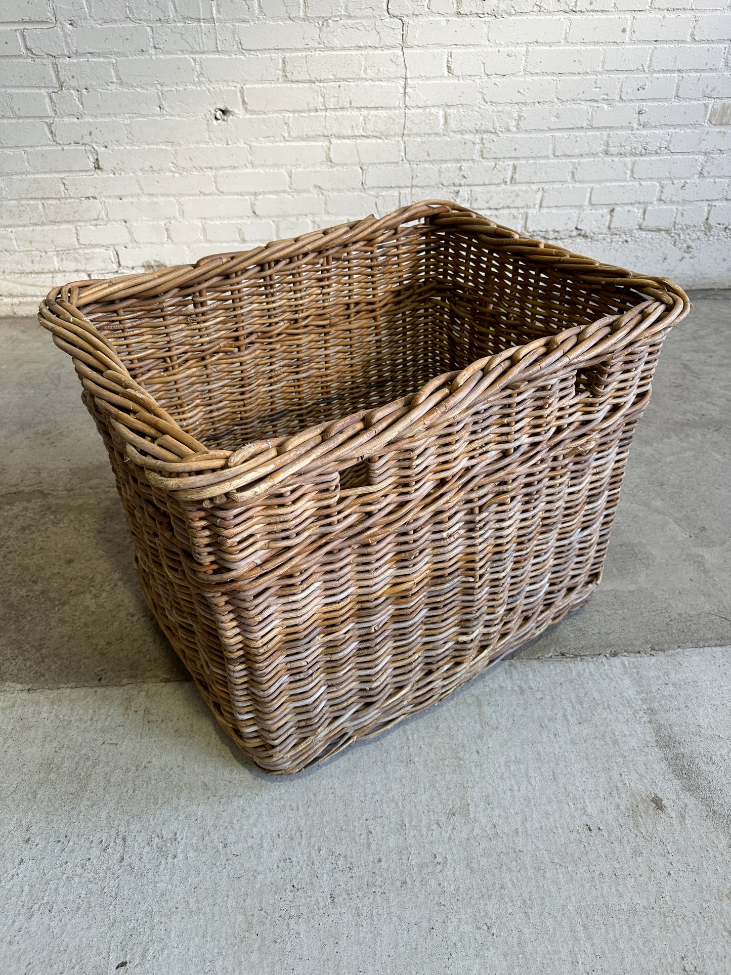 A Large Antique Wicker Mill Basket c. 1910