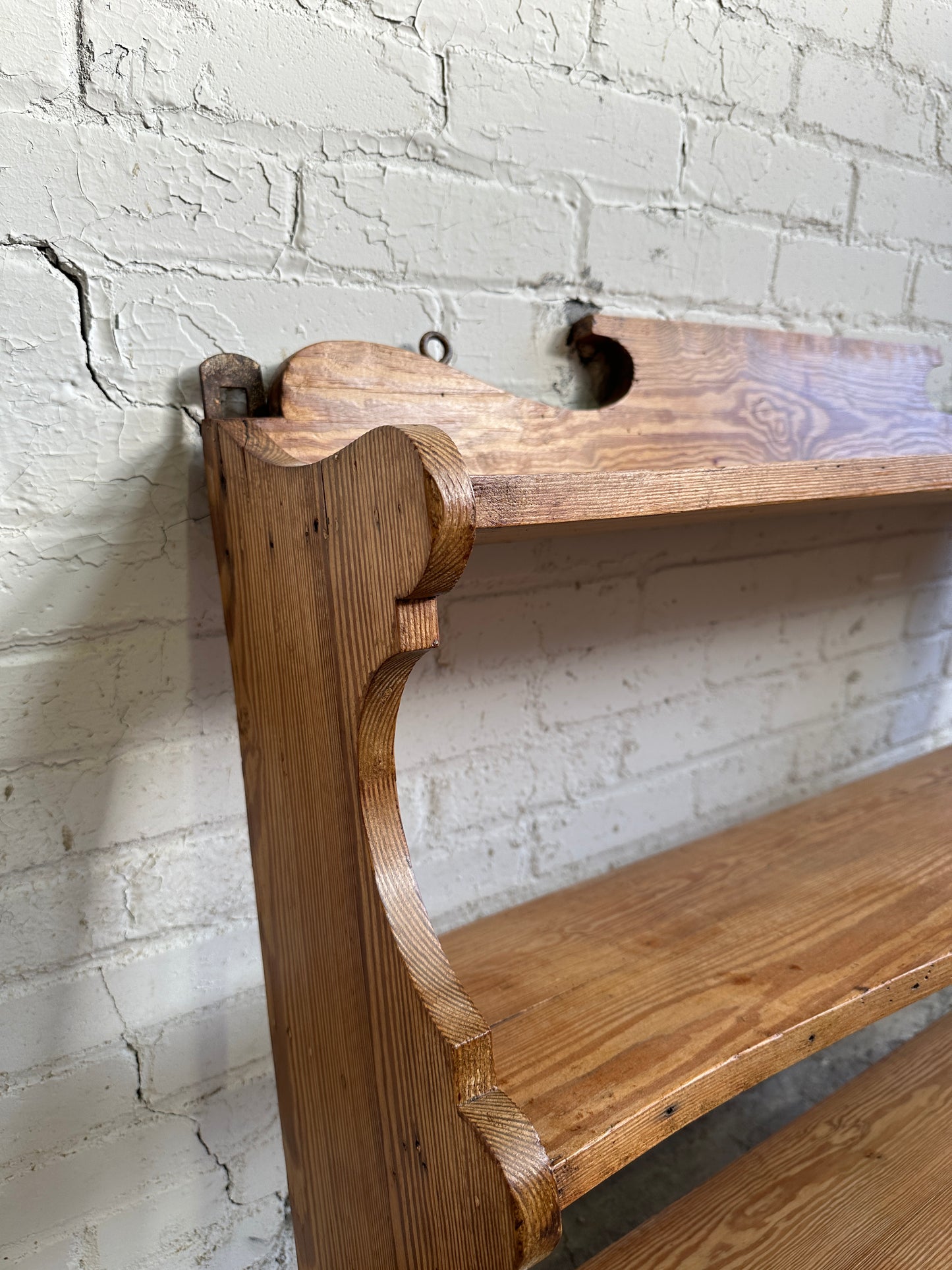 A Large Antique Pine Wall Shelf c. 1890