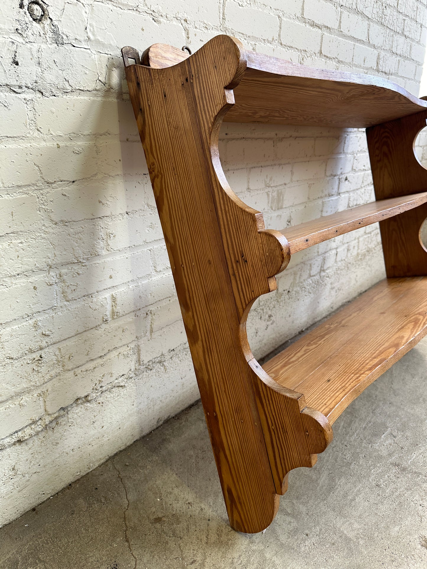 A Large Antique Pine Wall Shelf c. 1890