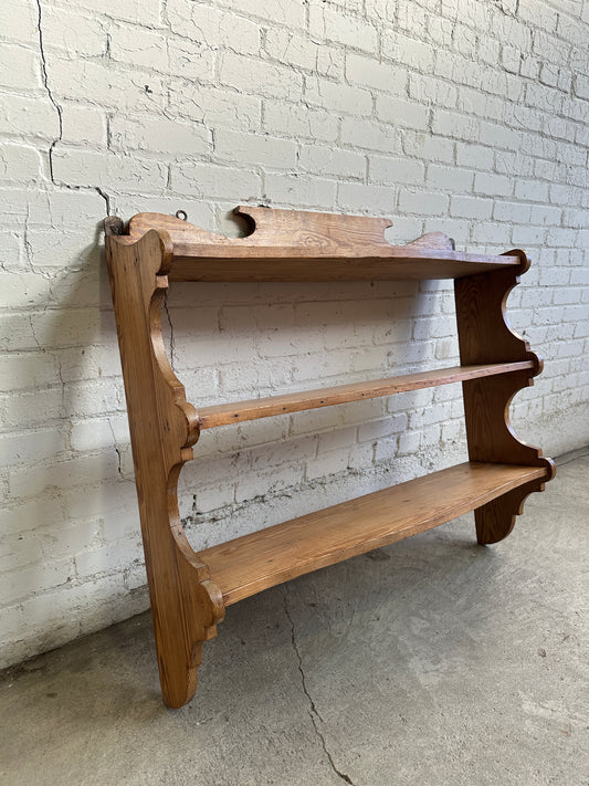 A Large Antique Pine Wall Shelf c. 1890