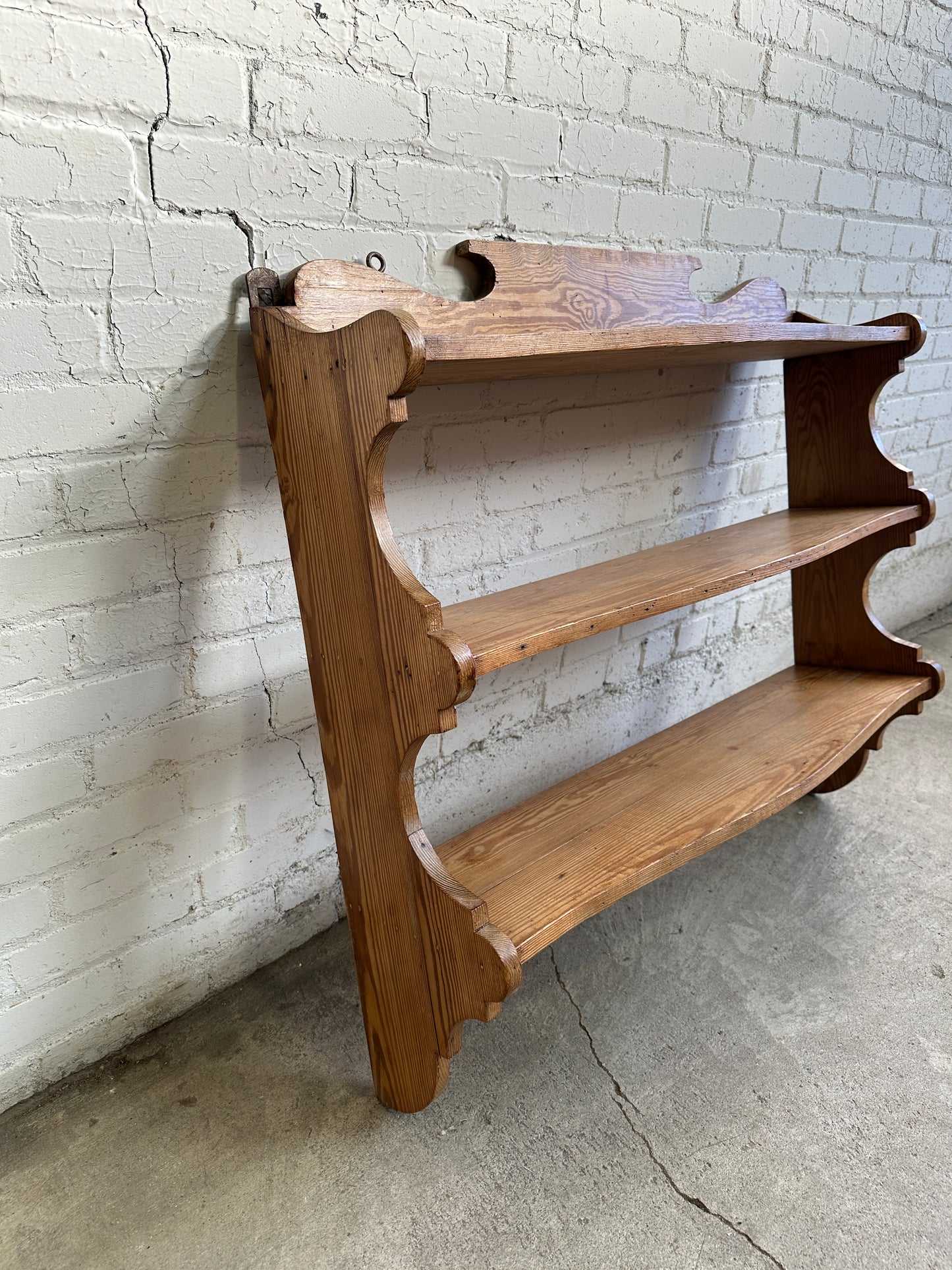 A Large Antique Pine Wall Shelf c. 1890