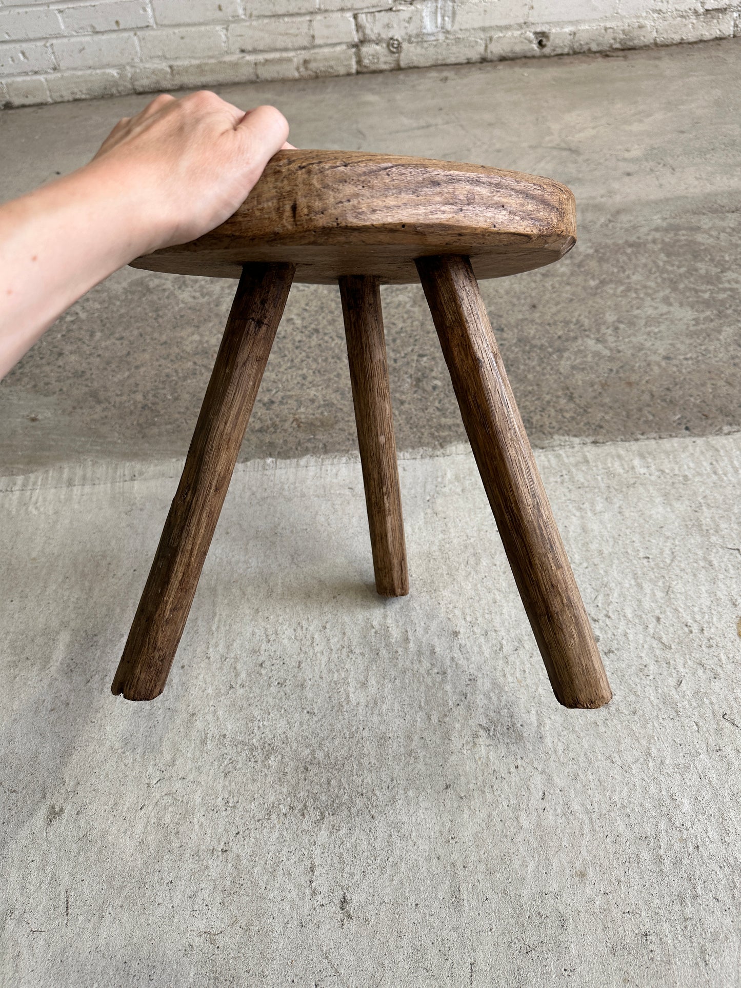 Antique French Milking Stool, c. 1900