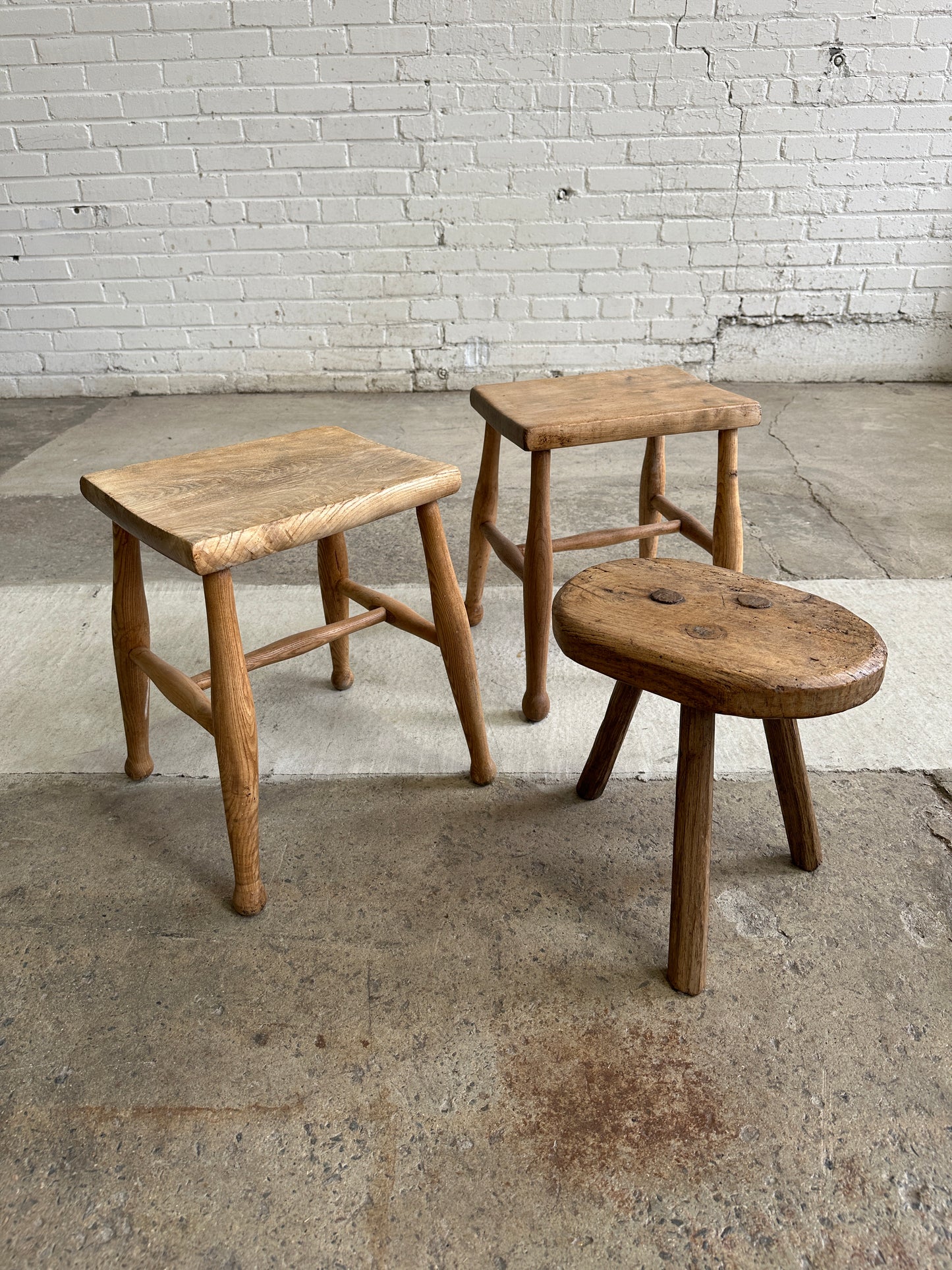 Antique French Milking Stool, c. 1900