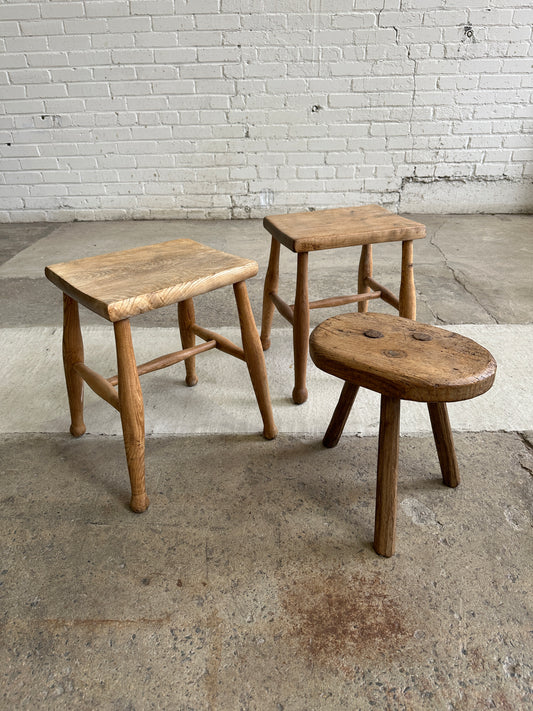 Antique French Milking Stool, c. 1900