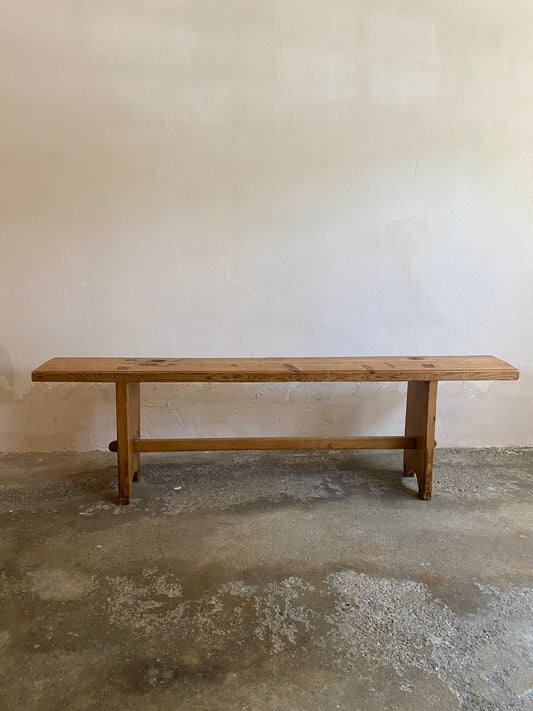 Antique Irish Pine Bench c. 1900