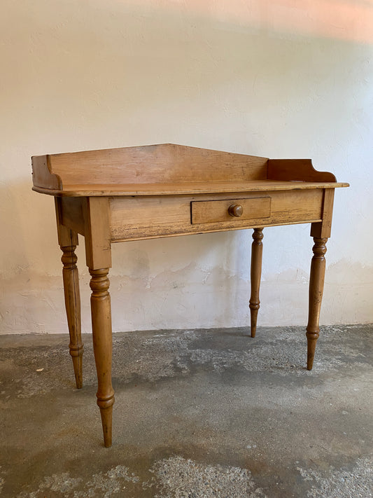 Antique Pine Irish Washstand with Upstand c. 1890