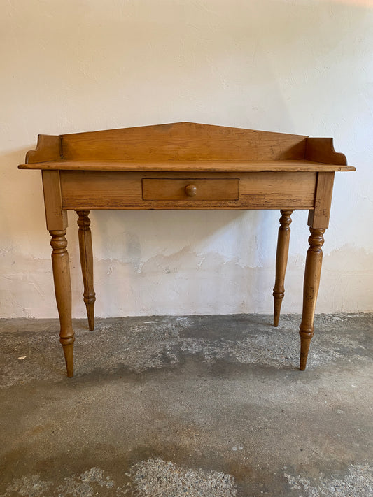 Antique Pine Irish Washstand with Upstand c. 1890