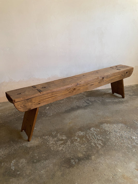 Antique Pine Bench from France c. 1900