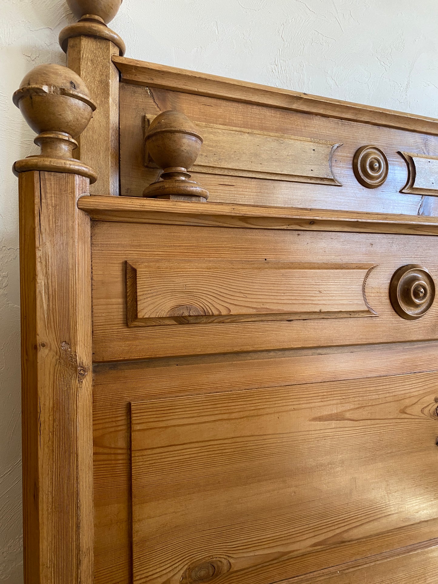 A Pair of Antique Pine Sleigh Beds