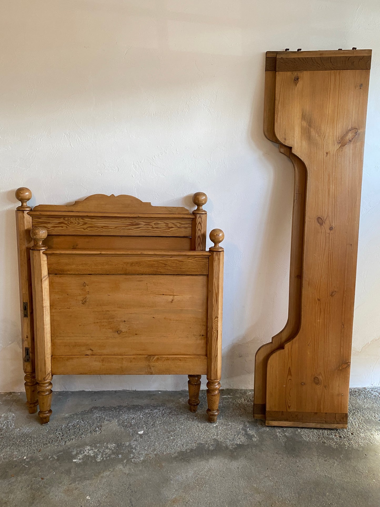 Antique European Sleigh Bed c. 1900