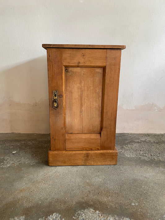 Antique English Pine Bedside Cupboard c. 1900