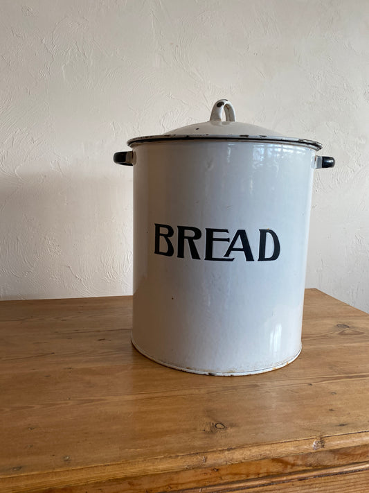 Antique Round English Bread Bin c. 1920