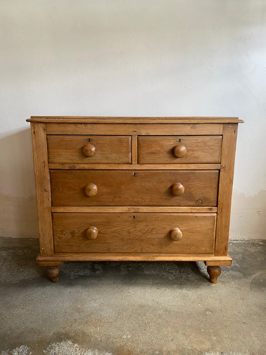 Antique English Pine Chest of Drawers c. 1880