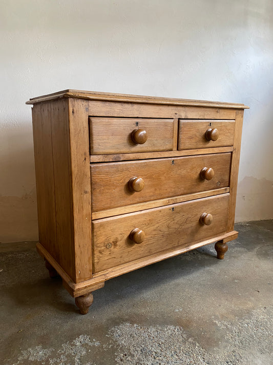 Antique English Pine Chest of Drawers c. 1880