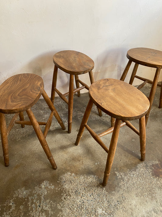 A Set of Four English Potter's Stools, c. 1910