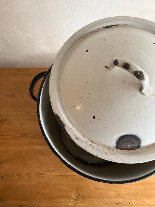 Antique Round English Bread Bin c. 1920