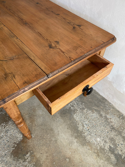 Antique Pine English Kitchen Table c. 1880