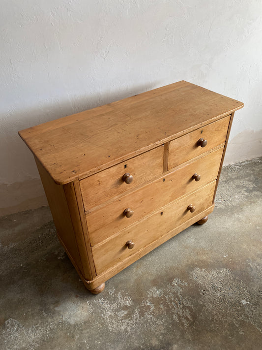 Antique Pine English Chest of Drawers c. 1880