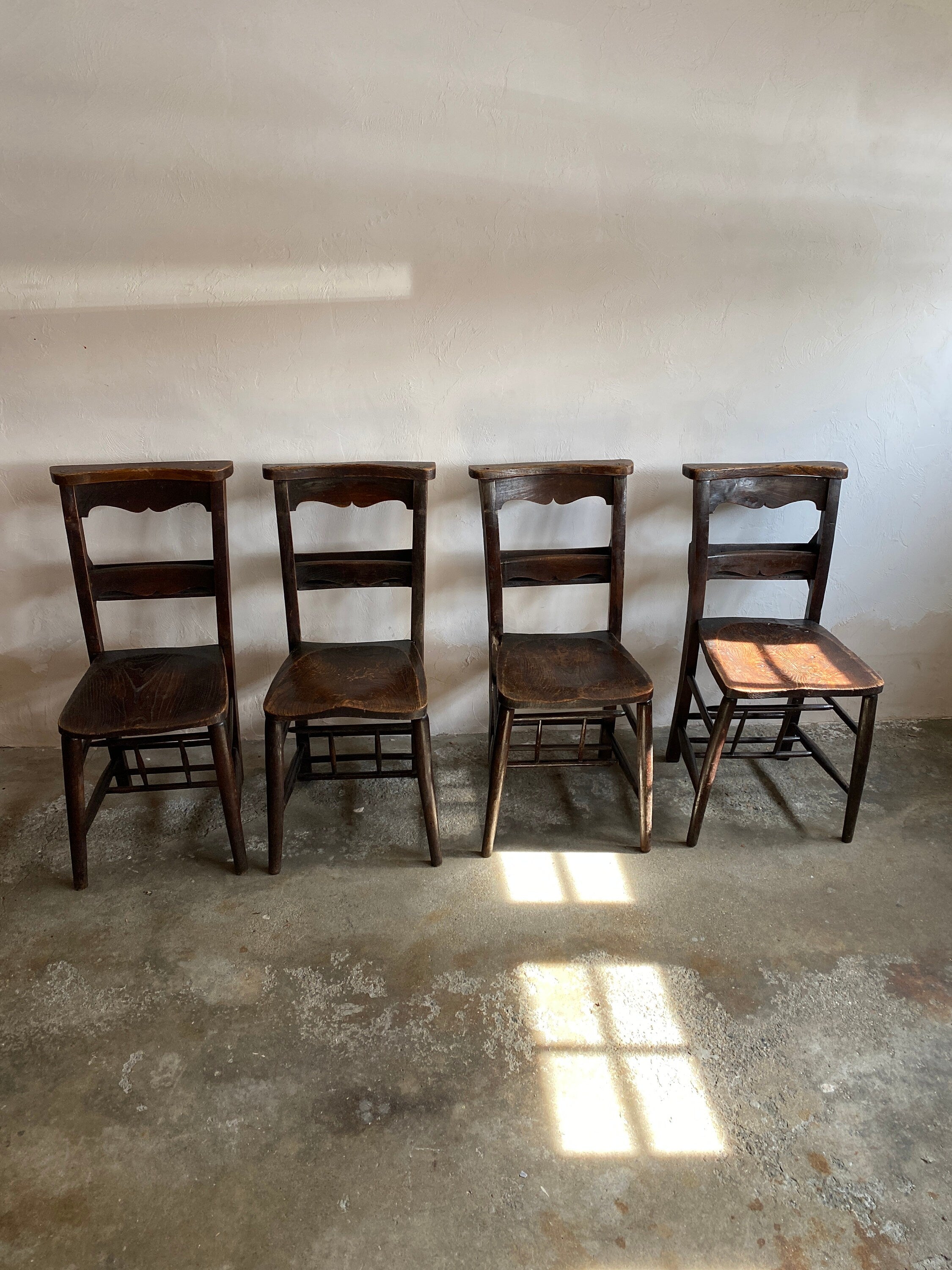 Antique chapel chairs hot sale